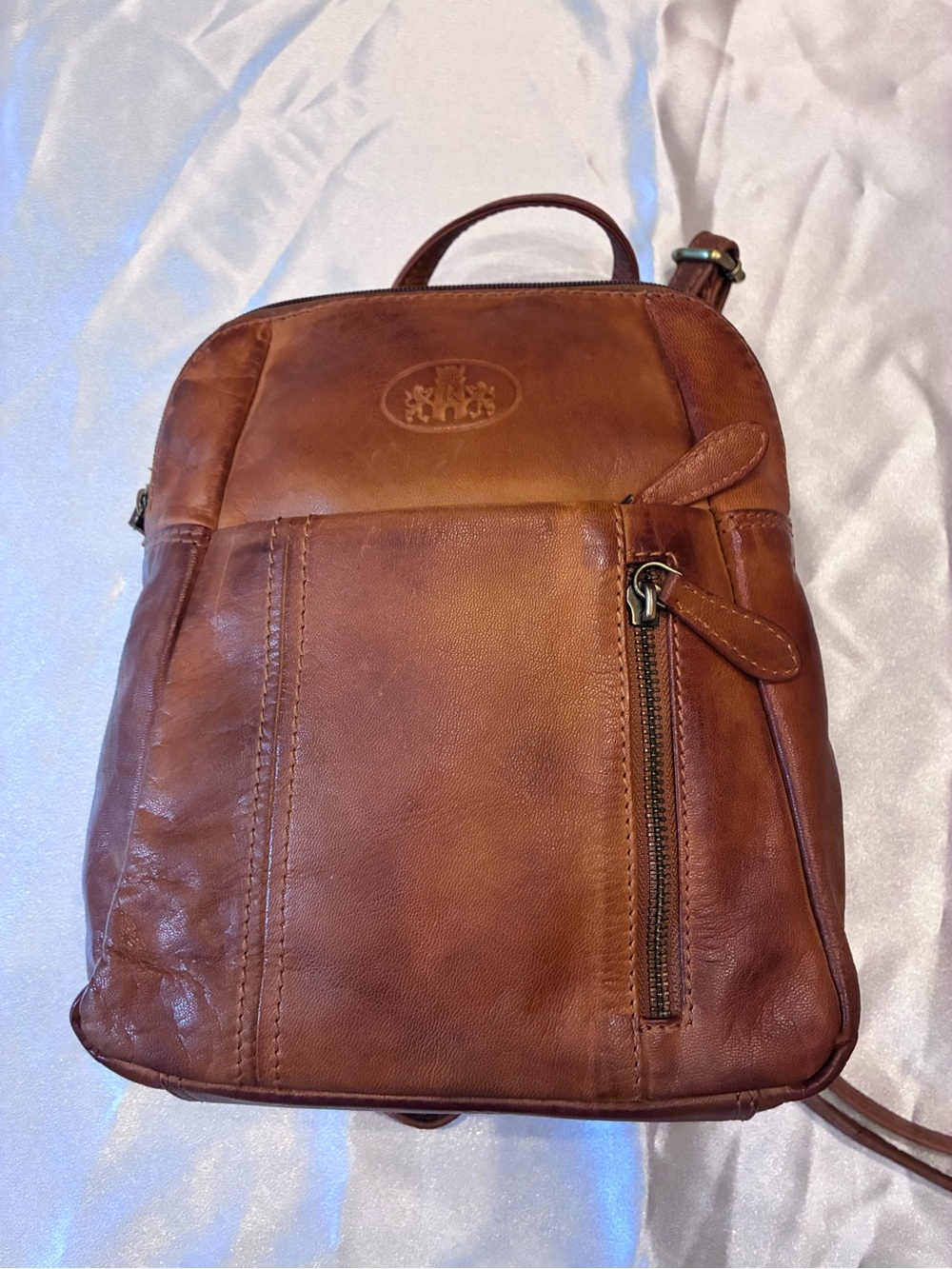 Brown Leather Backpack